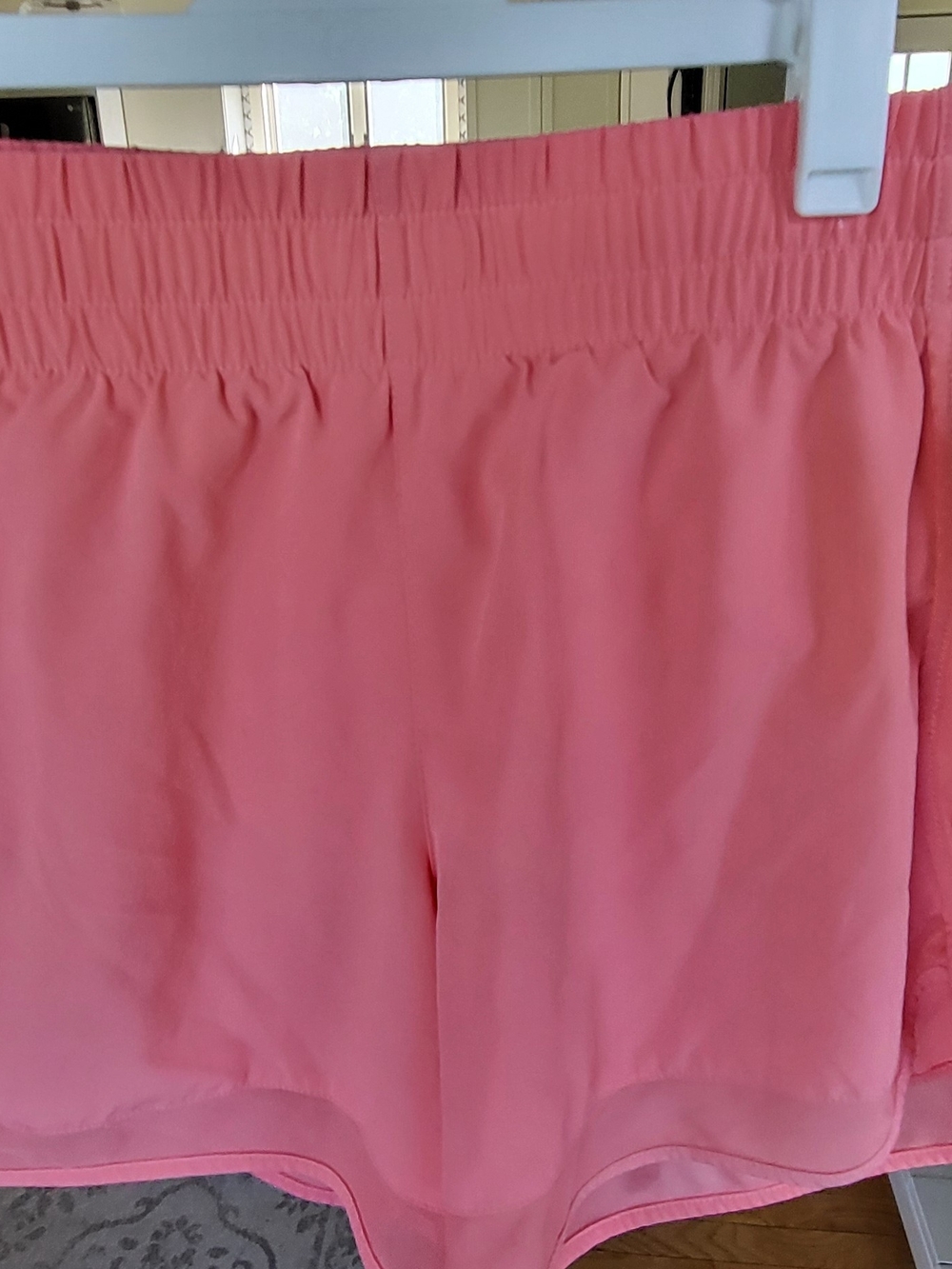 Athleta Coral Pink Athletic Shorts with Elastic Waist